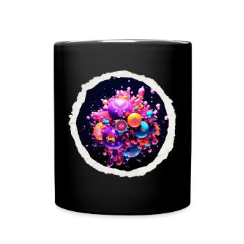 Bulles funky cosmiques - Mug uni - noir - Devant