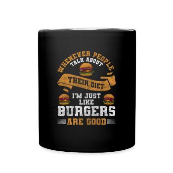 Food All you can eat Heavy Eaters - Full Colour Mug - black - Front