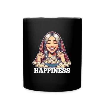Cadeau porte-bonheur Pelmeni - Mug uni - noir - Devant