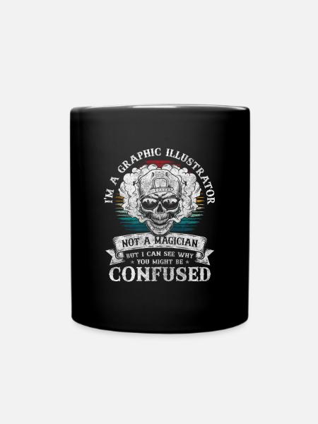 Designer Moderne Kunst - Tasse einfarbig - Schwarz