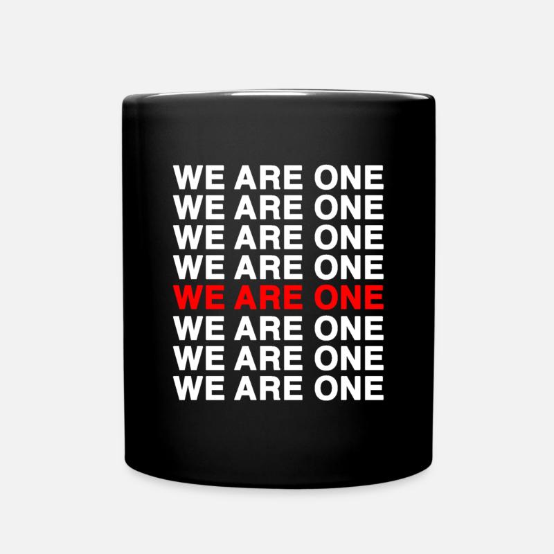 Wir sind eins – Bold Typo Muster - Tasse einfarbig - Schwarz