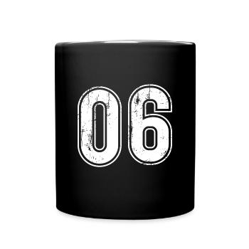 06 Ans Retro Jersey Numéro 06 T-hirt Numéro - Mug uni - noir - Devant