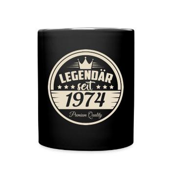 Legendär seit 1974 - Tasse einfarbig - Schwarz - Vorne