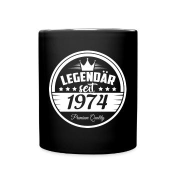 Legendär seit 1974 - Tasse einfarbig - Schwarz - Vorne