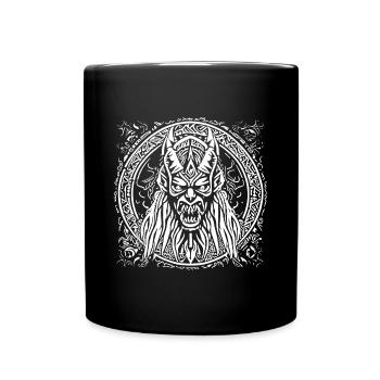 Mystischer Tribal Dämon - Tasse einfarbig - Schwarz - Vorne