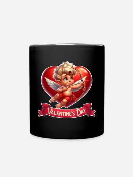Valentine's Day - Full Colour Mug - black