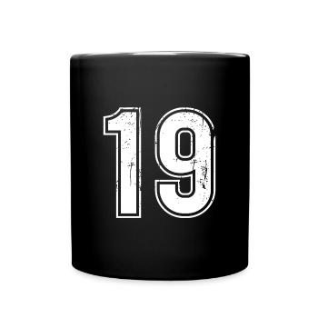 19 Years Retro Jersey Number 19 T-hirt Number - Full Colour Mug - black - Front