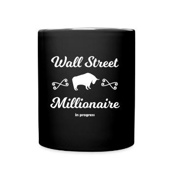 Der Wall Street Millionär - Tasse einfarbig - Schwarz - Vorne