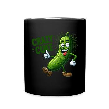 Légumes fous poilus Cuke pouces vers le haut - Mug uni - noir - Devant