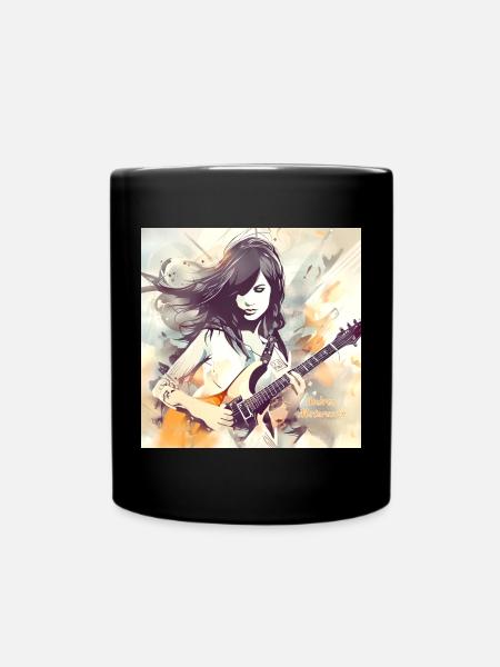 Fille Qui Aime La Musique 2 - Mug uni - noir