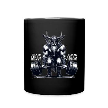 Cadeau de soulevé de terre Viking - Mug uni - noir - Devant
