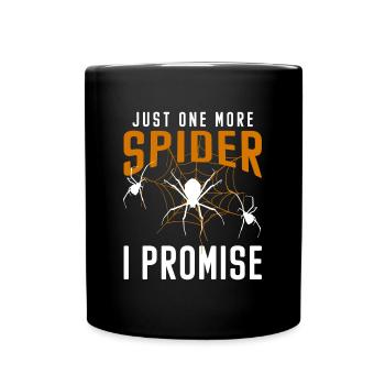 Spinnennetz Halloween Biss - Tasse einfarbig - Schwarz - Vorne