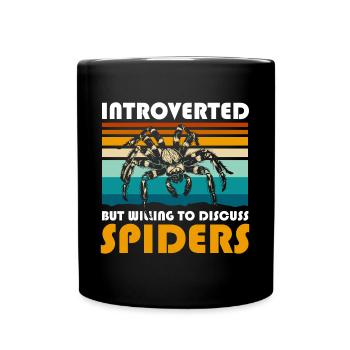Spinne Natur Netz Seidenfäden - Tasse einfarbig - Schwarz - Vorne