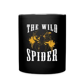 Cobweb, Nature, Fishnet, Silk Threads - Full Colour Mug - black - Front