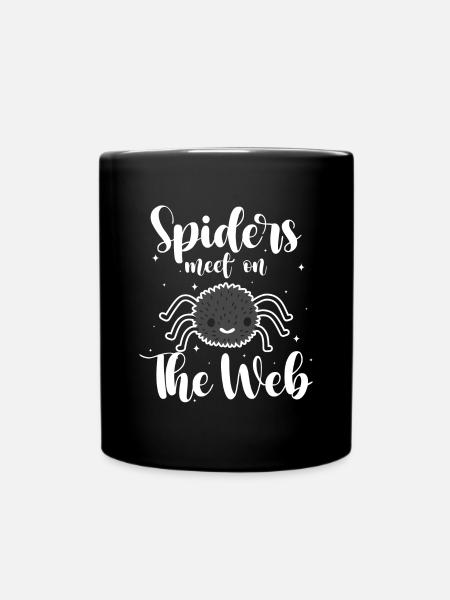 Spinne Halloween Tarantel - Tasse einfarbig - Schwarz