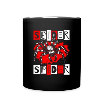 Araignée, Nature, Arachnides, Huit Yeux - Mug uni - noir - Devant