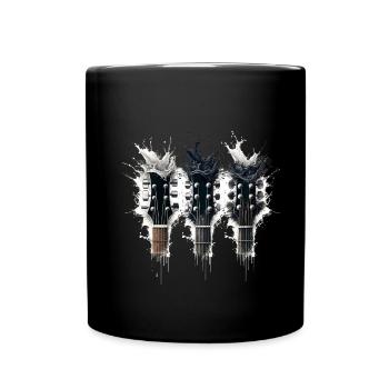Guitar Head Trio & Splash T-Shirt - Tasse einfarbig - Schwarz - Vorne
