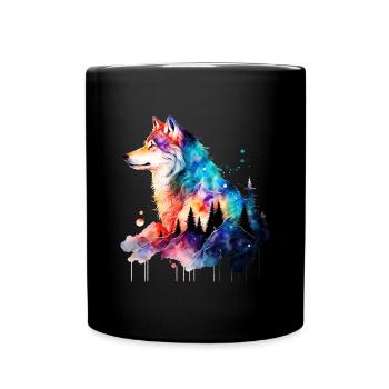 Wolf - Full Colour Mug - black - Front