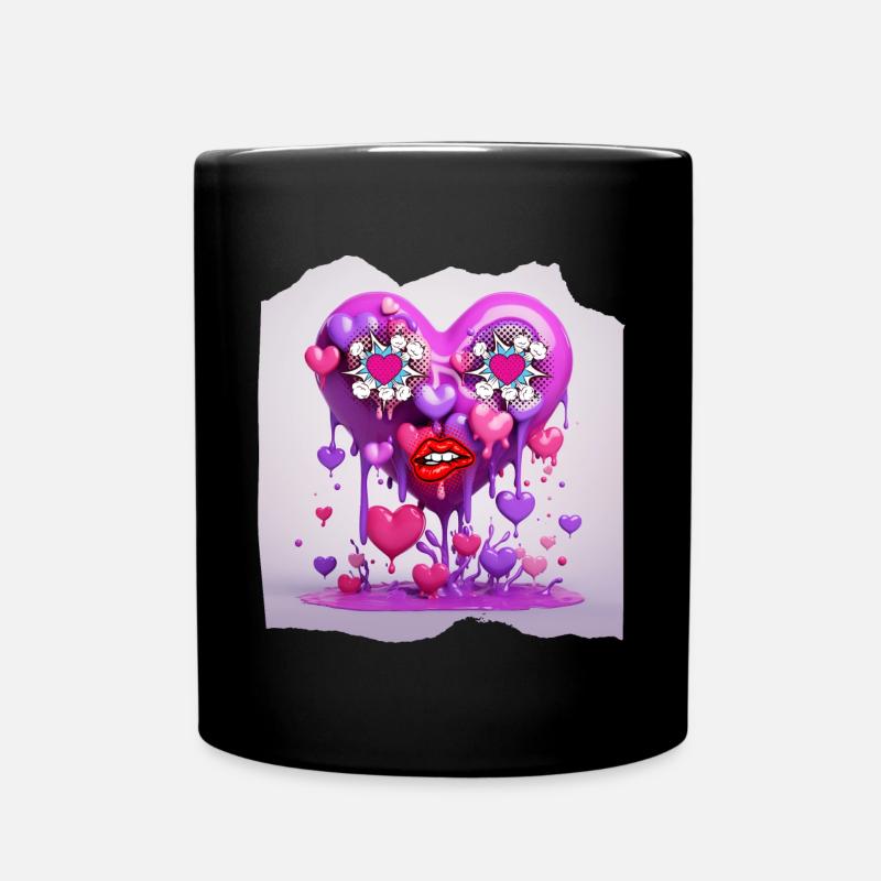 Drôle de coeur - Mug uni - noir