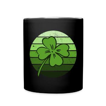 Kleeblatt Glück St. Patrick's Day Irland - Tasse einfarbig - Schwarz - Vorne