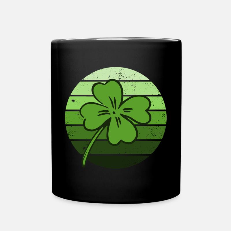 Kleeblatt Glück St. Patrick's Day Irland - Tasse einfarbig - Schwarz