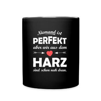 Zuhause im Harz - Tasse einfarbig - Schwarz - Vorne