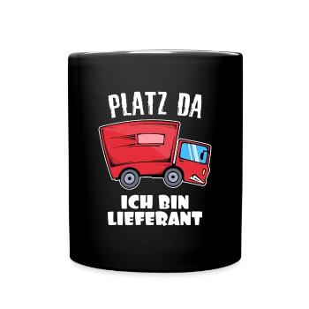Lieferant Karriere Arbeit Statement Workaholic Job - Tasse einfarbig - Schwarz - Vorne