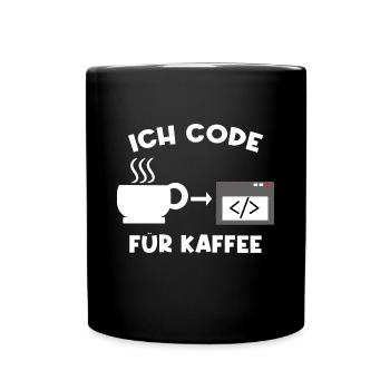 Workaholic Job Coder Karriere Erfolg Statement - Tasse einfarbig - Schwarz - Vorne