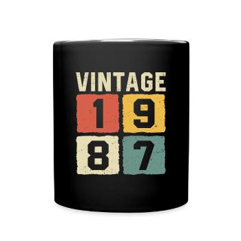 Millésime 1987 Né en 1987 - Mug uni - noir - Devant