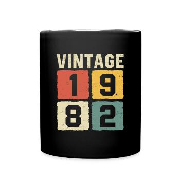 Vintage 1982 Born 1982 - Full Colour Mug - black - Front