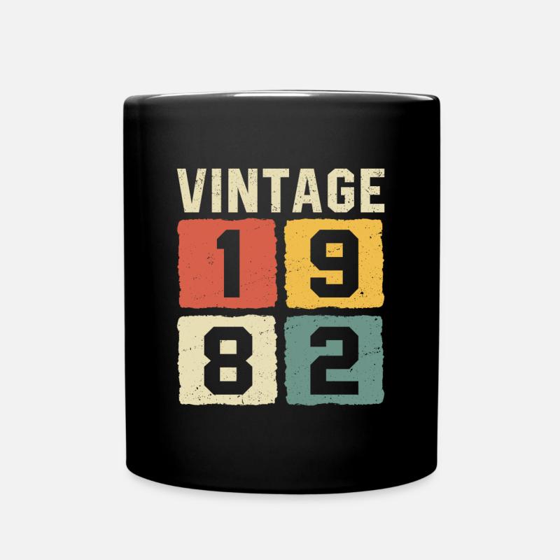 Vintage 1982 Geboren 1982 - Tasse einfarbig - Schwarz