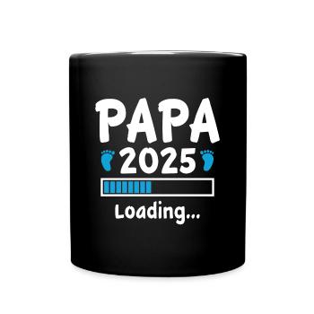 Dad Gift for Dad-to-be Dad 2025 Loading - Full Colour Mug - black - Front