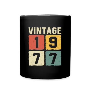 Vintage 1977 Born 1977 - Full Colour Mug - black - Front