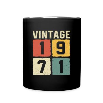 Vintage 1971 Born 1971 - Full Colour Mug - black - Front