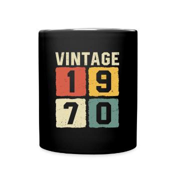 Millésime 1970 Né en 1970 - Mug uni - noir - Devant