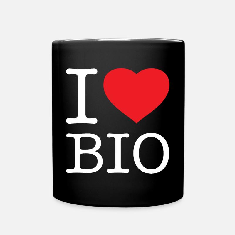 I LOVE BIO - Tasse einfarbig - Schwarz