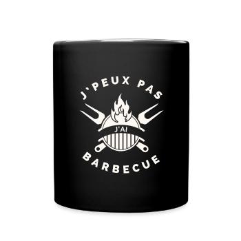 I CAN'T I HAVE BARBECUE - Full Colour Mug - black - Front