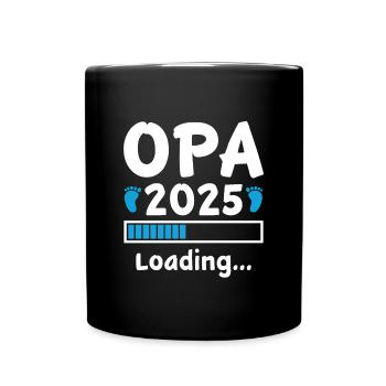 Opa 2025 Loading - Tasse einfarbig - Schwarz - Vorne