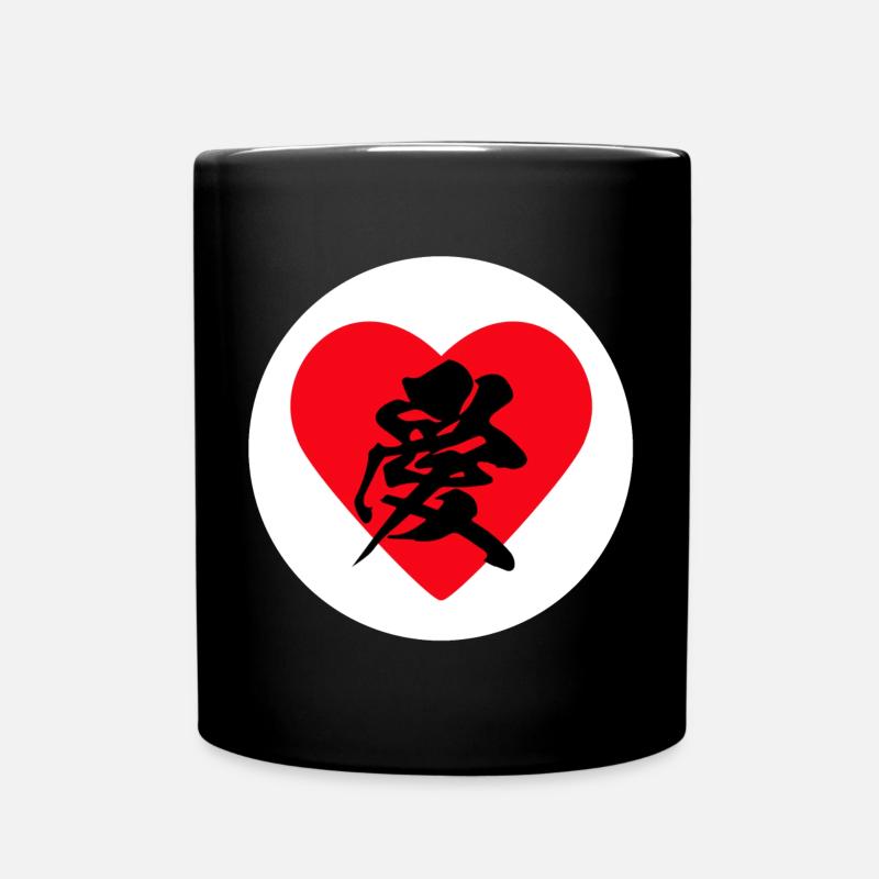 LOVE - KANJI japonais - Mug uni - noir