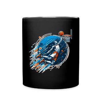 Cadeau de dunk de basket-ball - Mug uni - noir - Devant