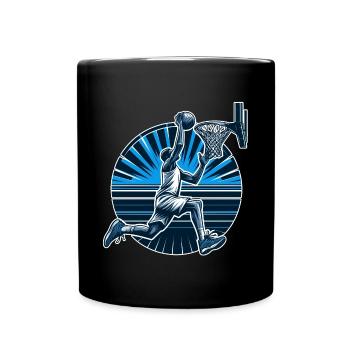 Cadeau de dunk de basket-ball - Mug uni - noir - Devant
