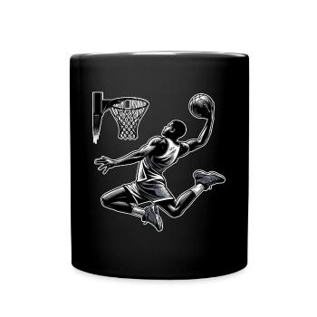 Cadeau de dunk de basket-ball - Mug uni - noir - Devant