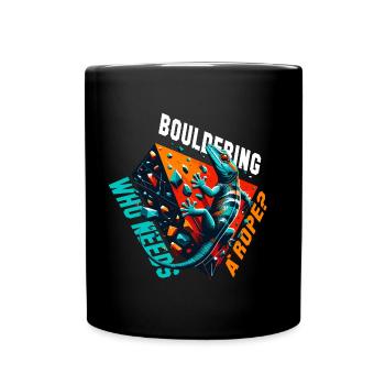 Bouldering Gecko Rope? Gift - Full Colour Mug - black - Front