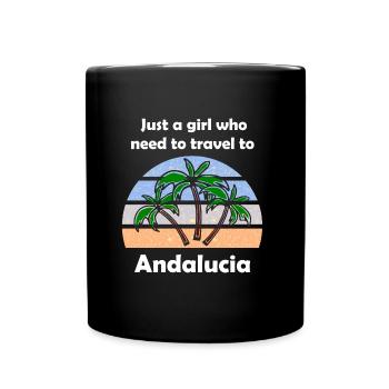 Urlaub in Andalusien - Tasse einfarbig - Schwarz - Vorne