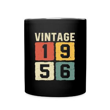 Vintage 1956 retro t-shirt 1956 - Tasse einfarbig - Schwarz - Vorne