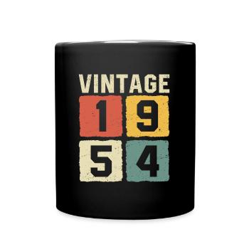 T-shirt rétro vintage 1954 1954 - Mug uni - noir - Devant
