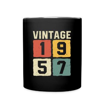 T-shirt rétro vintage 1957 1957 - Mug uni - noir - Devant