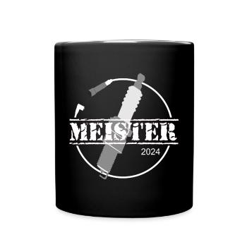 KFZ Meister 2024 - Tasse einfarbig - Schwarz - Vorne