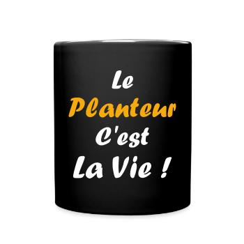 Humour punch planteur - Mug uni - noir - Devant