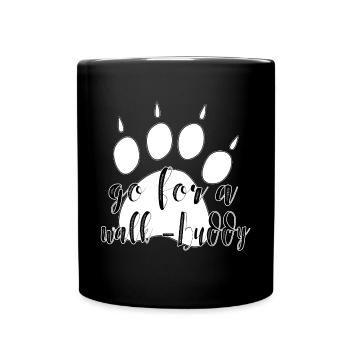 Go for a Walk Buddy – Dog Design - Full Colour Mug - black - Front